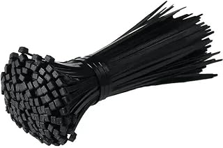 100 Pack Premium Plastic Wire Ties,Tie Straps Self-Locking Nylon Zip Ties,Multi-Purpose Nylon Cable Cord Management for Home,Office,Garden,Workshop,Indoor,Outdoor (Black, 300x3.6mm)