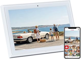 10.1‑Inch WiFi Digital Picture Frame, 32GB Storage, Frameo App, Touchscreen