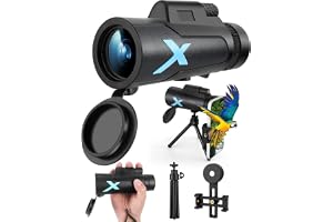 12x50 High Power HD Monocular Telescope with Phone Adapter & Tripod, Waterproof Compact Monocular for Bird Watching, Hiking, Camping - Clear Low Light Vision