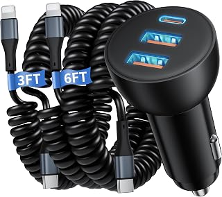 3-Port 70W Fast Car Charger for iPhone 14 13 12 11 Pro Max SE XR XS X 8 7 6