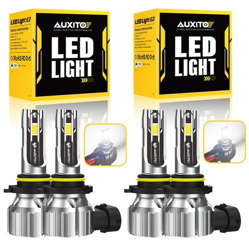 4X AUXITO 9005 9006 LED Headlight Kit Bulbs High Low Beam White 80000LM EOA