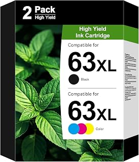 63XL Ink Cartridges Black and Color for HP 63 63Xl Ink Cartridge Combo Pack