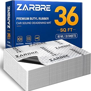 80 Mil Car Sound Deadening Mat, 36 Sqft Butyl Sound Deadener