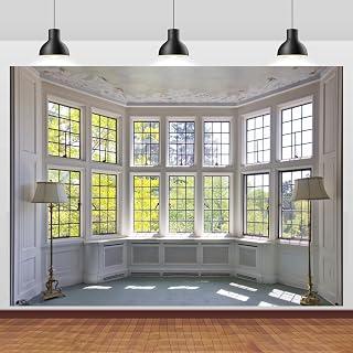 8x6ft Big Bright Window Backdrop Window Garden Zoom Room Background