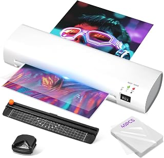 9 Inch Portable Laminator Machine with 40 Laminating Sheets and Trimmer