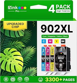 902XL Ink Cartridges for HP Printers Compatible for HP 902XL Ink Cartridges | Upgraded Chip Replacement for HP 902XL Ink Cartridges Combo Pack for Officejet Pro 6978 6968 6960 Officejet 6951 6954(4 Pack)