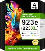 923e 923 Ink Cartridges 4 Pack Compatible with HP 8130e 8135e 8120e 8125e