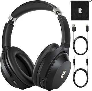 Active Noise Cancelling Headphones, Wireless Over-Ear Bluetooth, 160H Long ANC Playtime, Hi-Res Audio, Big Bass, Customize via an App, Transparency Mode,for Home Office Travel
