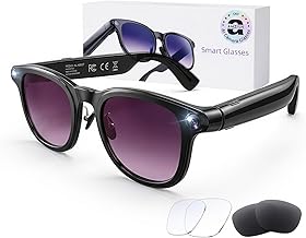AI Smart Glasses with Camera, 8MP HD Bluetooth Camera Glasses for Women Men