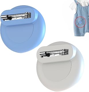 for AirTag Holder for Kids with Invisible Pin, Anti Lost, Lightweight GPS Tracker Case for Air Tags-2 Pack with Waterproof Cover for Child,Baby,Elderly,Luggage,Shoe,Clothes,Backpack (Blue/White)