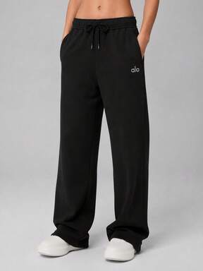 Alo Yoga Accolade Straight Leg Sweatpants Black Flash Sale