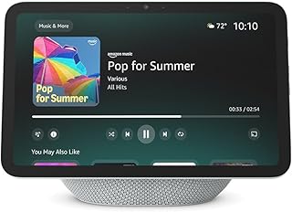 Amazon Echo Show 8 (newest model), Vibrant HD 8.7" display with spatial audio, Designed for Alexa+, Glacier White