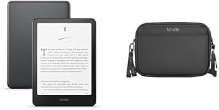 Amazon Kindle Paperwhite Bundle: Includes, Amazon Kindle Paperwhite Signature Edition 32GB | Metallic Black and Sling Bag | Cinder