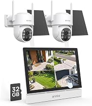 ANNKE 4MP Solar Cameras Outdoor Wireless with 7" LCD Monitor No Monthly Fee