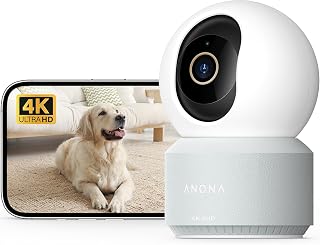 Anona Pano 4K UHD Indoor Camera, Pet/Dog Security Camera with Phone App