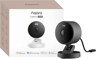 Aqara 2K Indoor/Outdoor Security Camera G100, HomeKit Secure Video, Black | 2-Way Audio, Spotlight Color/IR Night Vision, AI Detection, 140° FOV, Wi-Fi 6, Supports HomeKit, Alexa, Google and IFTTT