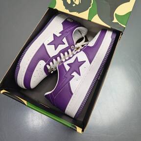 A BATHING APE Bape Casual Skate Shoes Colorblock Star Logo Glossy Casual Sneakers Yellow Men's Women's 18% OFF