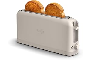 bella Fits-Anywhere™ 2-Slice Slim Toaster, Long Slot & Extra Wide, Oatmilk