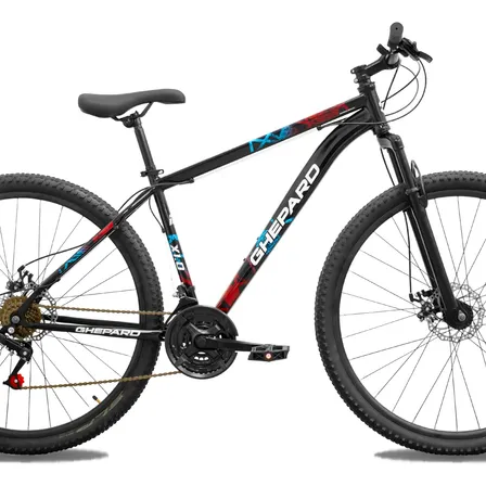 Bicicleta Mtb Ghepard X 1.0 Acero Rodado 29 21v Freno Disco Negro-rojo M