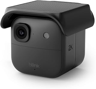 Blink Solaris 2K+ (newest model) — Solar-powered battery smart security camera, wireless fixed solar panel, 2K video. Required Sync Module not included — Add-On (Black)