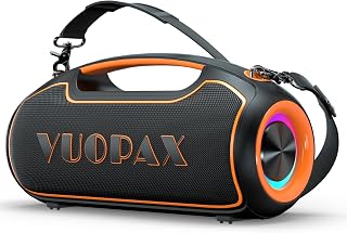 Bluetooth Speaker, 200W Peak Portable Speakers Wireless w/Bass Boost | Loud Sound, 24H Playtime, IP65 Waterproof, BT5.4, RGB Light, USB, AUX, for Outdoor,Party, Camping, Beach, Garage, Tailgate