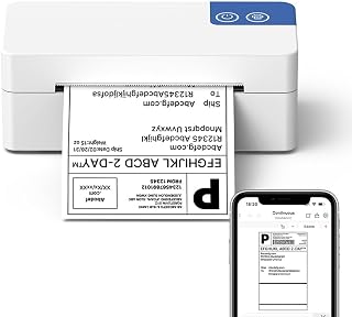 Bluetooth Thermal Shipping Label Printer, Thermal Printer, 1 Pack | Fast Speed, Easy to Set up, Works with Amazon, Shopify, USPS, UPS, Etsy. Compatible with iPhone Android Windows & Mac
