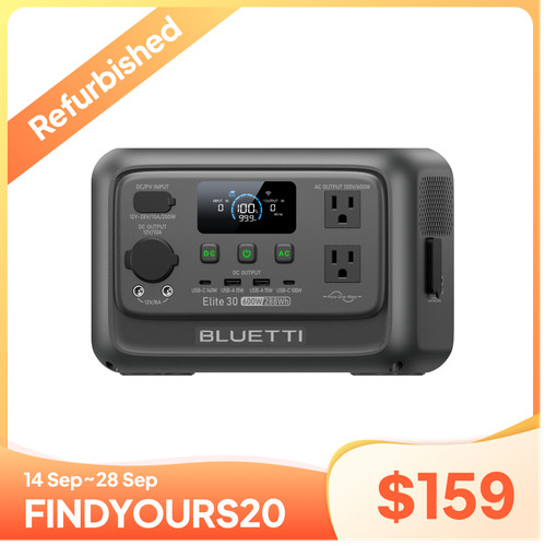 BLUETTI Elite 30 V2 288Wh Portable Power Station for Camping Refurbished