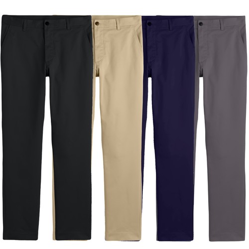 Boys' School Uniform Pants Flat Front Adjustable Waist Sizes 4-16 Reg & Husky