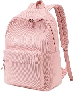 BTOOP School Backpack for Teens Large Corduroy Bookbag Lightweight 15.6 inch Laptop Bag for Girls Women Casual High School College
