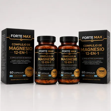 Capsulas De Magnesio 12 En 1 Forte Max - 180 Capsulas Sin Sabor
