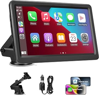 Carplay Screen for Car, 7" Wireless Car Play & Android Auto, HD Touchscreen