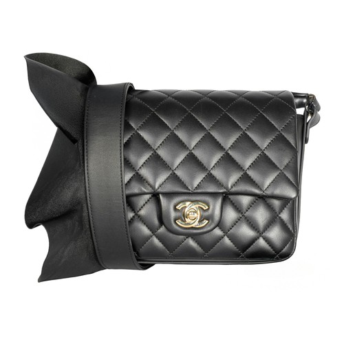 Chanel Quilted Calfskin Bolero De Chanel Flap Small Black