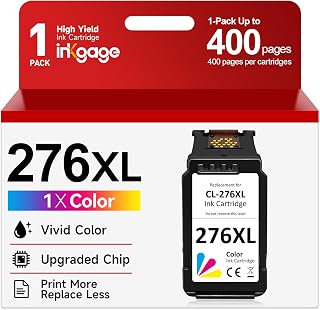 CL-276XL Tri-Color Ink Cartridge, for Canon 276 Color Ink Cartridge Work with PIXMA TS3500 TS3520 TS3522TS3700 TS3720 TS3722 TS3725 TS3729 TR4700 TR4720 TR4722 TR4723 Printers 1-Pack