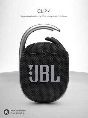 Clip Portable Mini Bluetooth Speaker Big Audio And Punchy Bass Integrated Carabiner IP67 Waterproof And Dustproof 10 Hours Of Playtime Speaker For Home Outdoor And Travel Original JBL $27.78 % OFF
