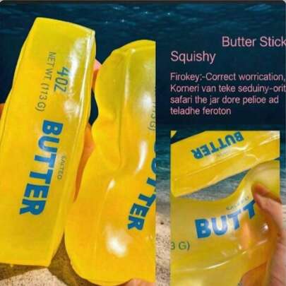 CM Giant Butter Stick Slow Rebound Squishy Toy, Super Fluffy Malleable Soft Stress Relief Toy, Stretchable And Kneadable Textured Desktop Decor, Random Style, Ideal Gift For Teens And Adults $5.13