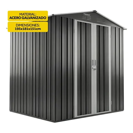 Cobertizo Exterior Deposito Galpón Armario Trent 195 X 181 X 151 Acero Caseta Obrador Jardin