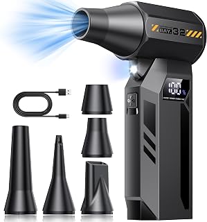 Compressed Air Duster, 150000 RPM Electric Air Duster,LED Display&Light