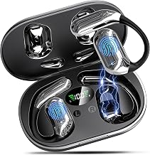 CoolJumper Open Ear Wireless Bluetooth 5.4 Earbuds with Earhooks for Sport | HiFi Stereo Open Ear Earphone with ENC Mic, IP7 Waterproof Wireless Headphone for Running, Gym, Workout and Business