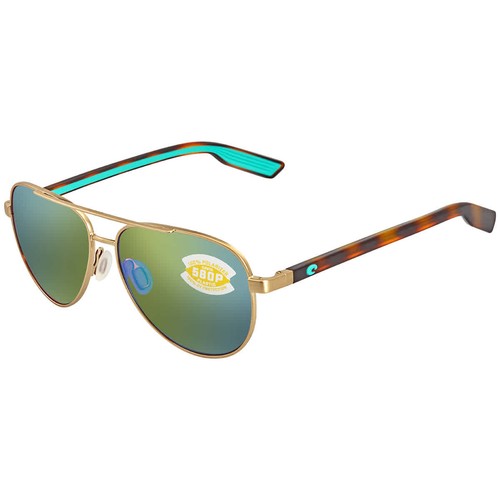 Costa Del Mar PELI Green Mirror Polarized Polycarbonate Unisex Sunglasses PEL