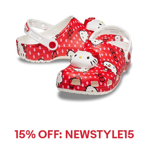 Crocs Adult Hello Kitty Red Classic Clogs