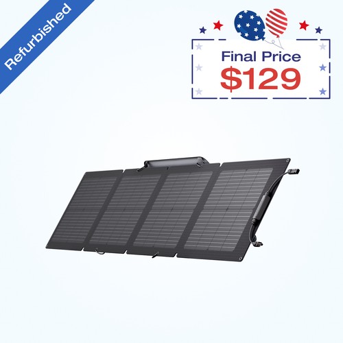EcoFlow 110W Portable Solar Panel Foldable with Carry Case Very Good Refurbished