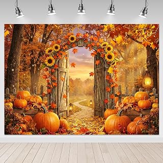 Fall Backdrop Banner Fall Photography Backdrop Pumpkin Patch Backdrop 7x5ft