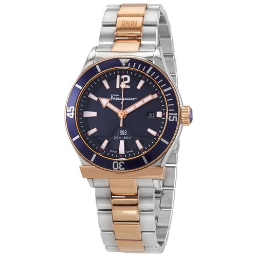 Ferragamo Quartz Blue Dial Men's Watch SFFN00120