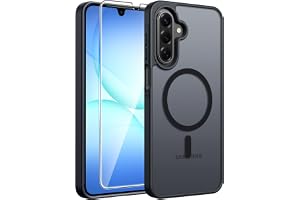 FNTCASE for Galaxy A17/A16 5G Phone Case, Fit for Magsafe, Screen Protector | Translucent Matte, 14FT Military Grade Drop Protection, Slim Shockproof Protective, for Samsung A 17 A 16 Cover, Black