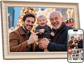 Frameo 10.1 Inch WiFi Digital Picture Frame, Digital Photo Frame with 1280x800 HD IPS Touch Screen, Auto-Rotate, Wall Mountable, Easy Setup to Share Moments Instantly via Frameo App, Gifts for Mom