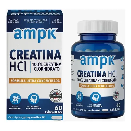 Framingham Pharma AMPK Creatina HCl 750mg Cápsulas Deportivas Sin Retención X60