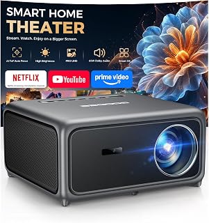 GOODEE 4K Smart Projector with AI ToF Auto Focus, WiFi 6 & Bluetooth
