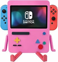GRAPMKTG Charging Stand for Nintendo Switch OLED Accessories Portable Dock Compatible Cute Holder Playstand Video Game Room Decor Protector Gift Men Women Kids Boys Girls Adults Pink