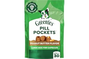 Greenies Pill Pockets Large Size Dog Treats, Chicken Flavor, 15.8 oz | Vet-recommended, masks pill smell & taste, moldable texture, capsule size, natural ingredients, no fillers, 15.8 oz. pouch