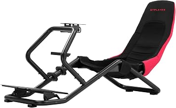 GTPLAYER Sim Racing Cockpit Adjustable for High Performance Racing Simulator Cockpit, Compatible with All Steering Wheels & Pedals on The Market, Supports PC & Console, Black